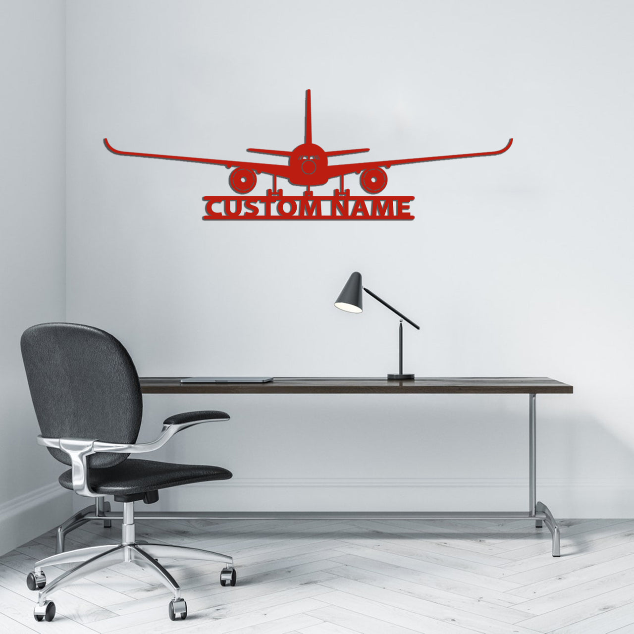 Airbus A350 Silhouette Designed Wall Metal Signs