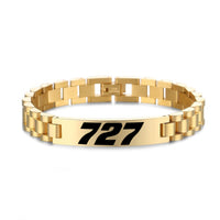 Thumbnail for 727 Flat Text Designed Stainless Steel Chain Bracelets