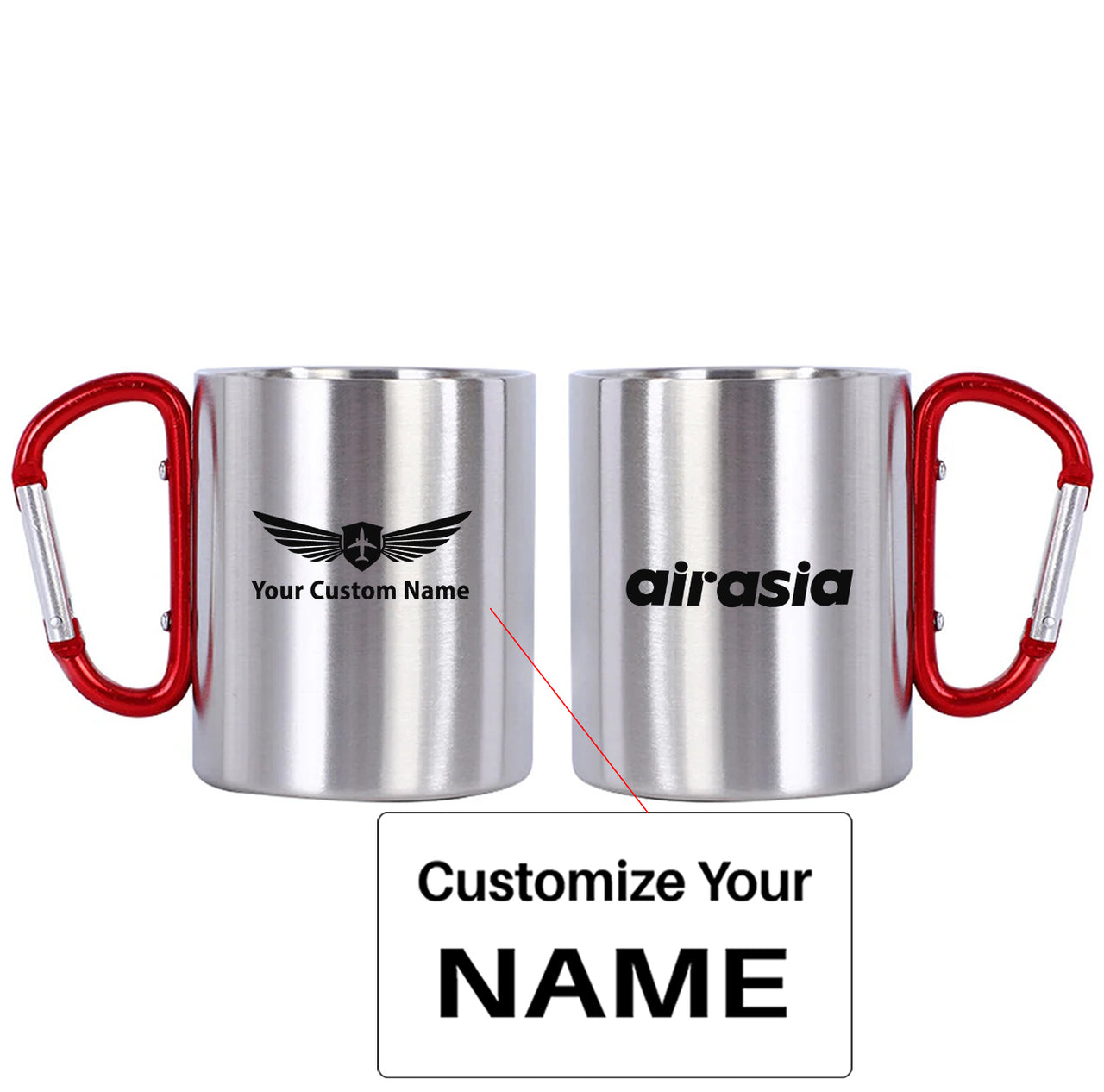 AirAsia Designed Stainless Steel Outdoors Mugs