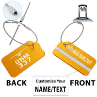 Thumbnail for Cessna 337 & Plane Designed Fashion Metal Luggage Tags