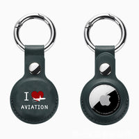 Thumbnail for I Love Aviation Design Airtags Leather Cases
