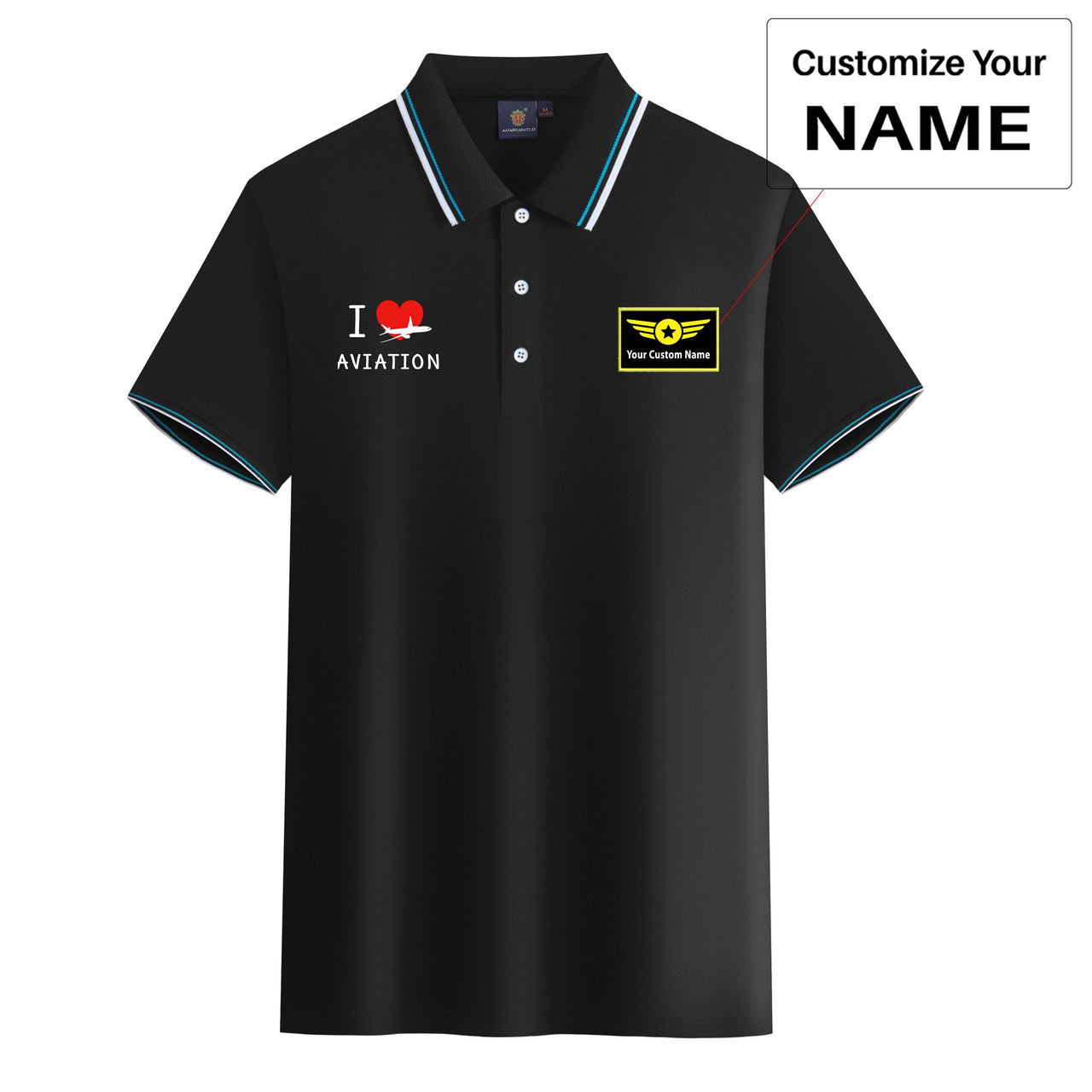 I Love Aviation Designed Stylish Polo T-Shirts