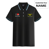 Thumbnail for I Love Aviation Designed Stylish Polo T-Shirts