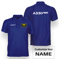 Thumbnail for A330neo & Text Designed Double Side Polo T-Shirts