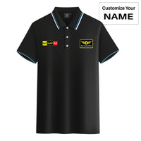 Thumbnail for Eat Sleep Fly (Colourful) Designed Stylish Polo T-Shirts