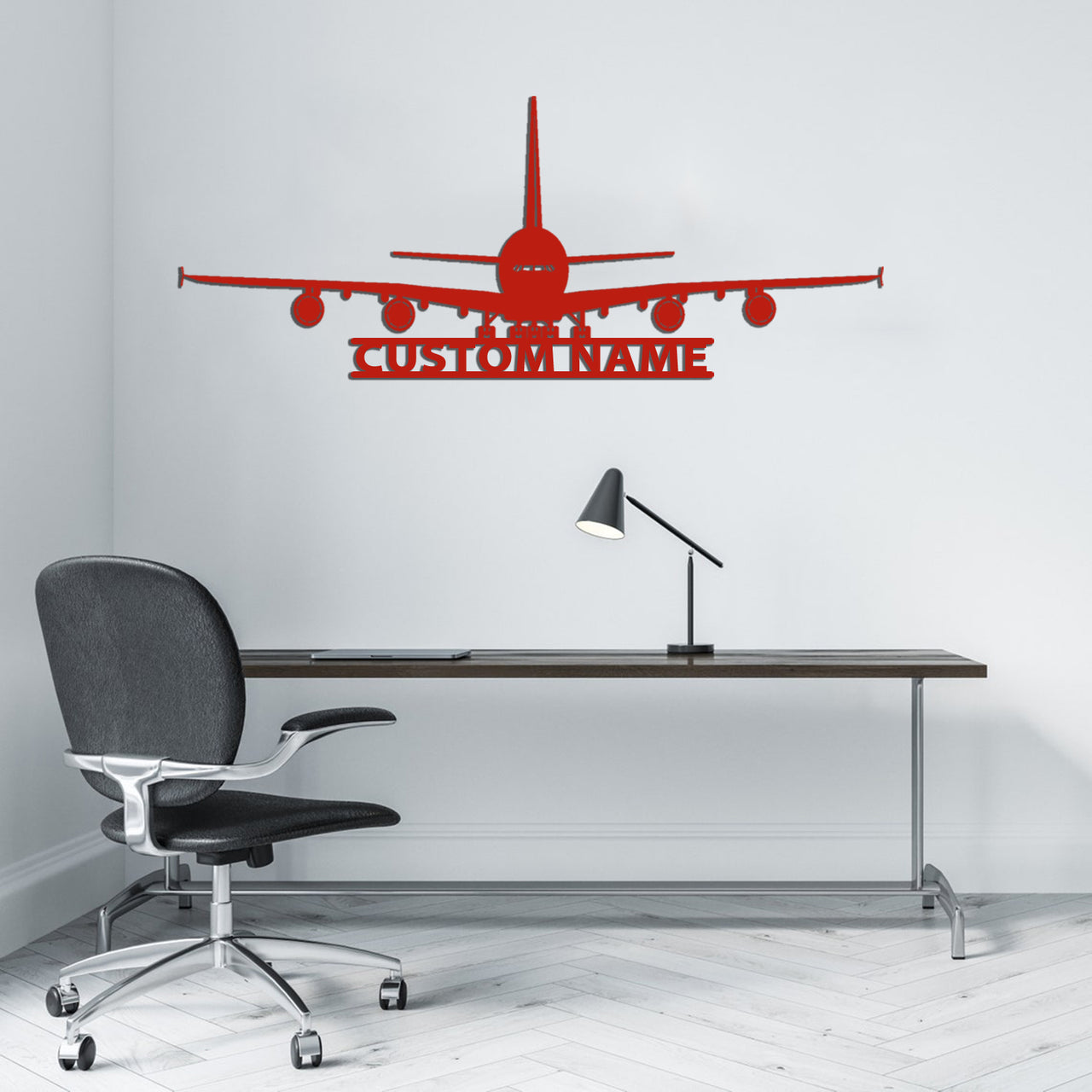 Airbus A380 Silhouette Designed Wall Metal Signs
