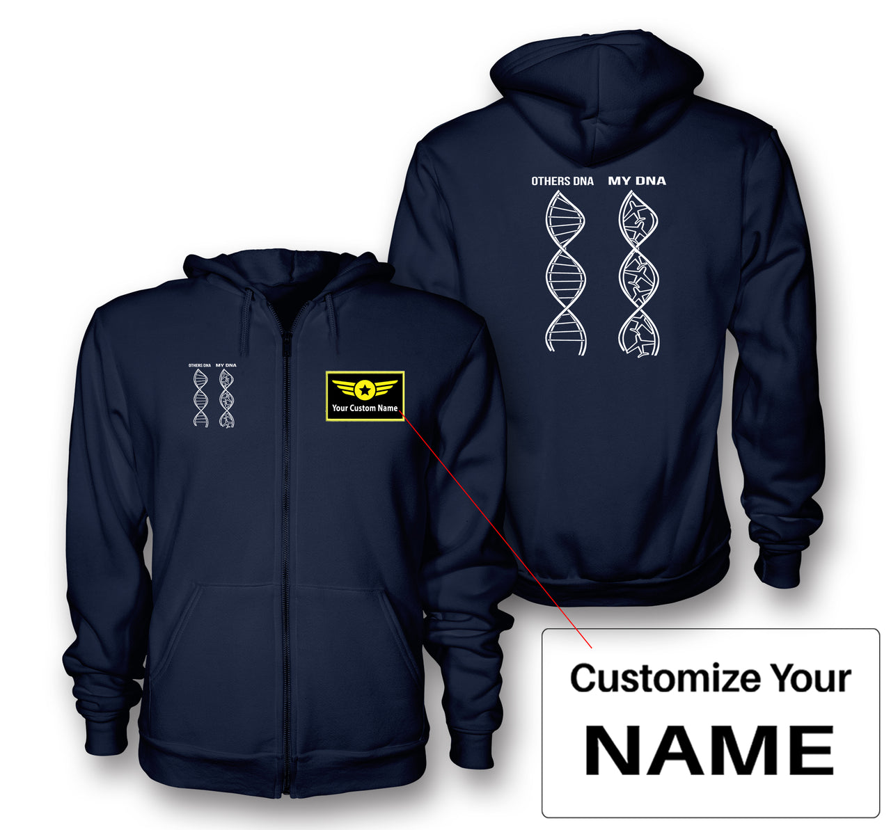 Aviation DNA Designed Zipped Hoodies