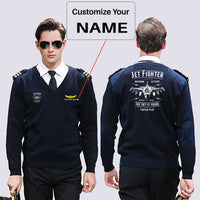 Thumbnail for Jet Fighter - The Sky is Yours Designed Wool Pilot Sweaters