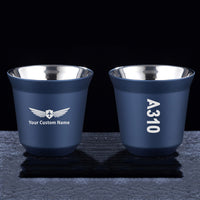 Thumbnail for A310 Text Designed Double Wall Stainless Steel Coffee Mugs