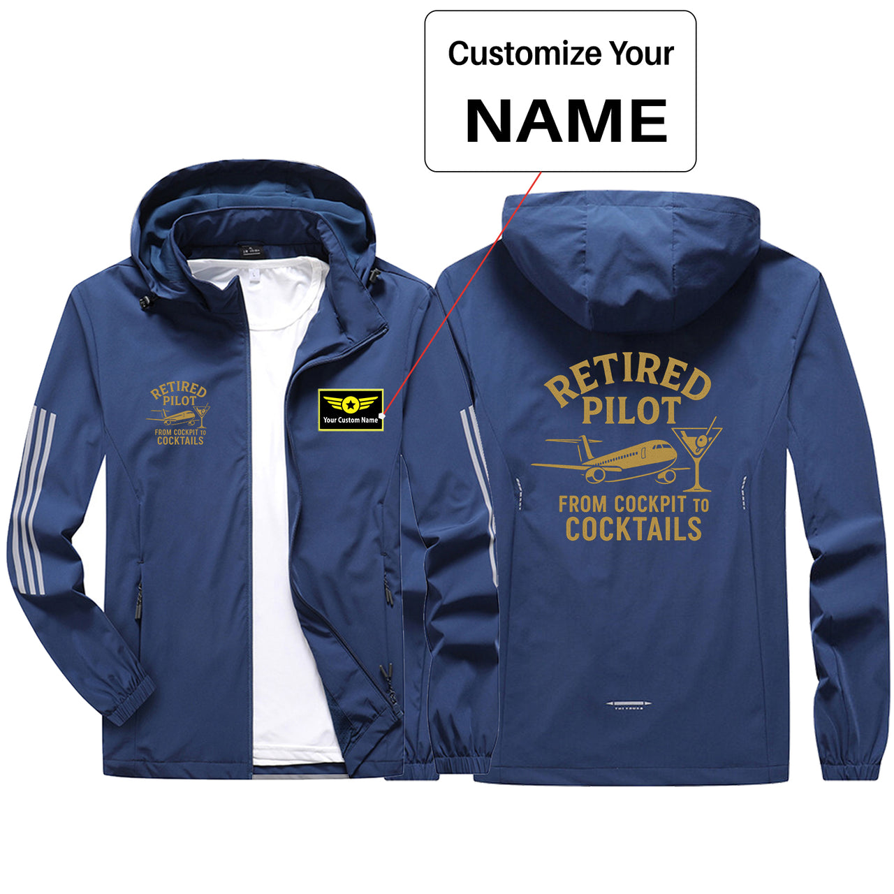 Retired Pilot & Coctails Design Sport & Running Jackets