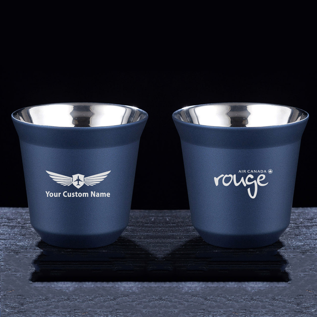 Air Canada rouge Airlines Designed Double Wall Stainless Steel Coffee Mugs