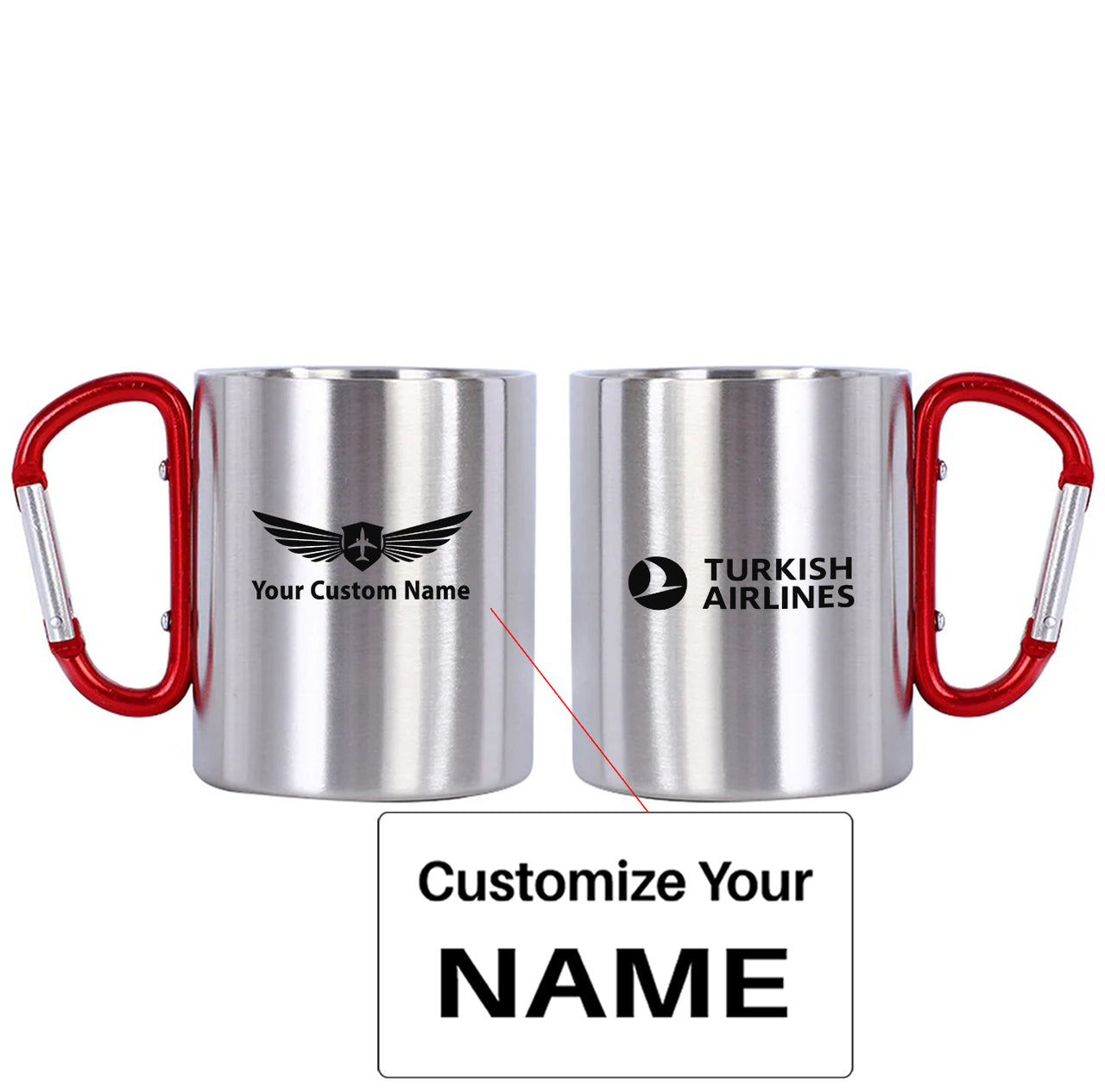 Turkish Airlines Designed Stainless Steel Outdoors Mugs