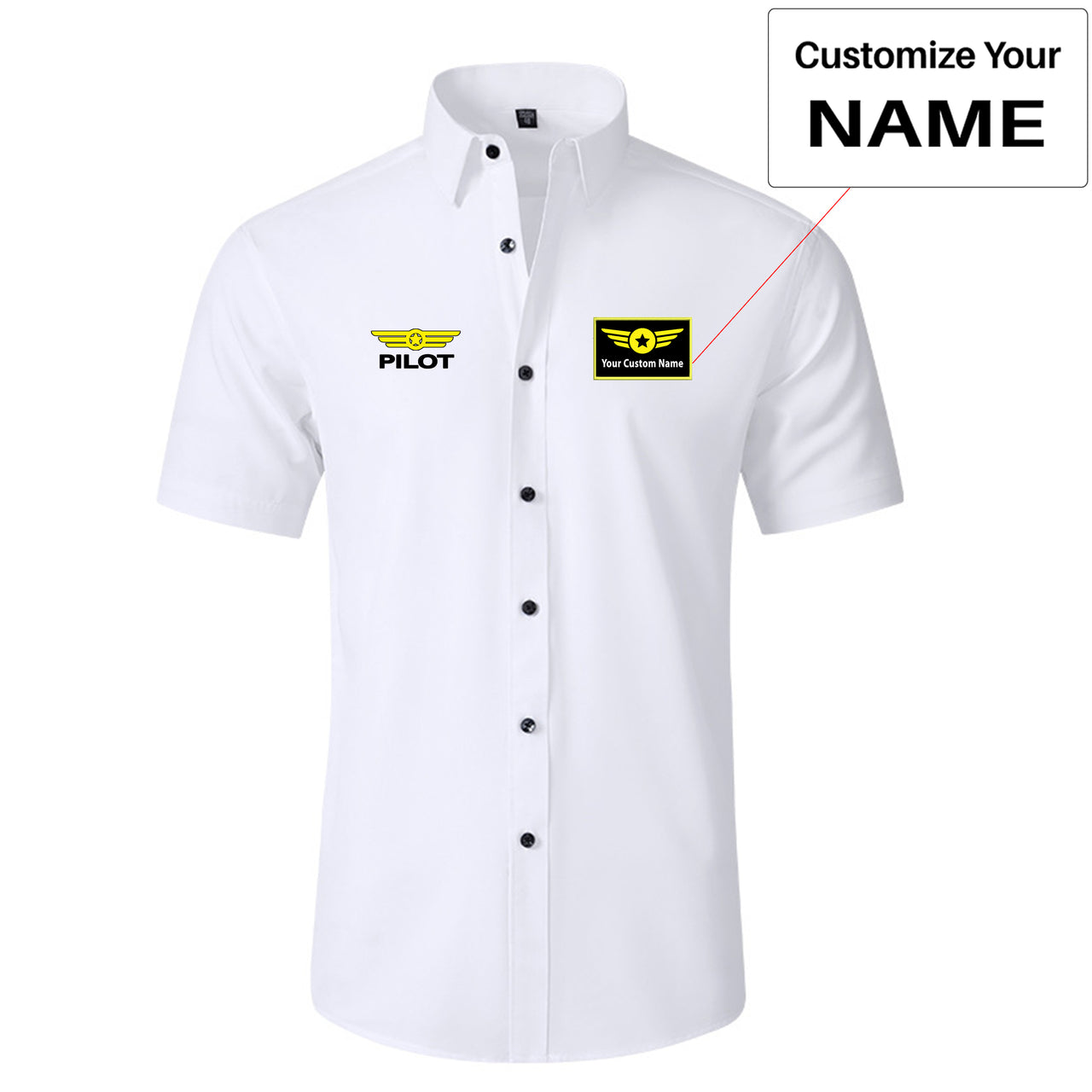 Pilot & Badge Designed Short Sleeve Shirts