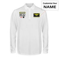 Thumbnail for Jet Fuel Only Designed Long Sleeve Polo T-Shirts