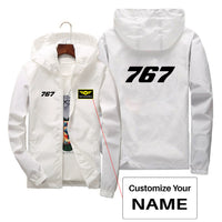 Thumbnail for 767 Flat Text Designed Thin Windbreaker Jackets