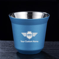 Thumbnail for Custom Name (Badge 5) Designed Double Wall Stainless Steel Coffee Mugs