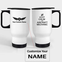 Thumbnail for Aircraft Mechanic Designed Travel Mugs (With Holder)