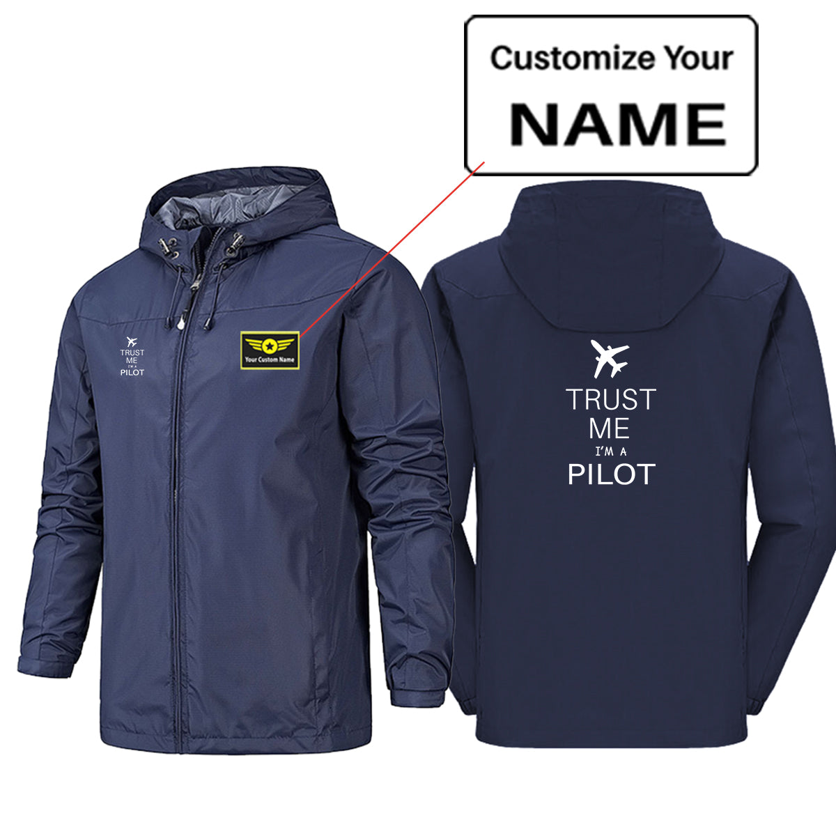 Trust Me I'm a Pilot 2 Designed Rain Jackets & Windbreakers