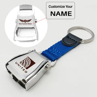 Thumbnail for United Airlines Designed Airplane Seat Belt Key Chains