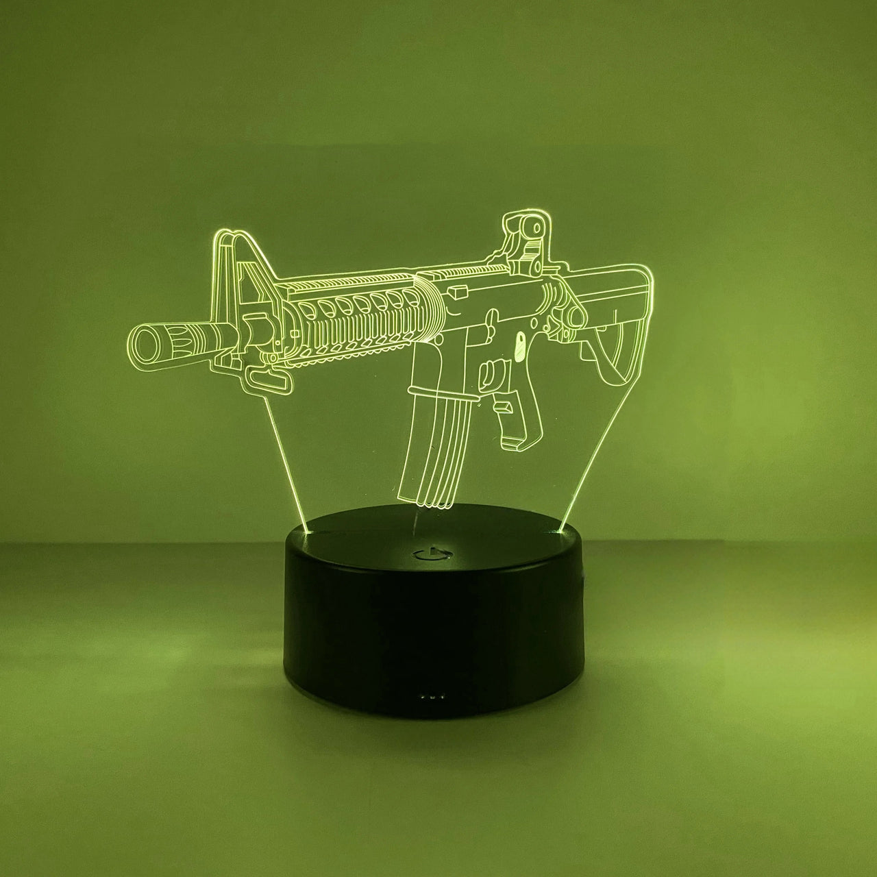 3D Submachine Gun Modeling Designed Night Lamp