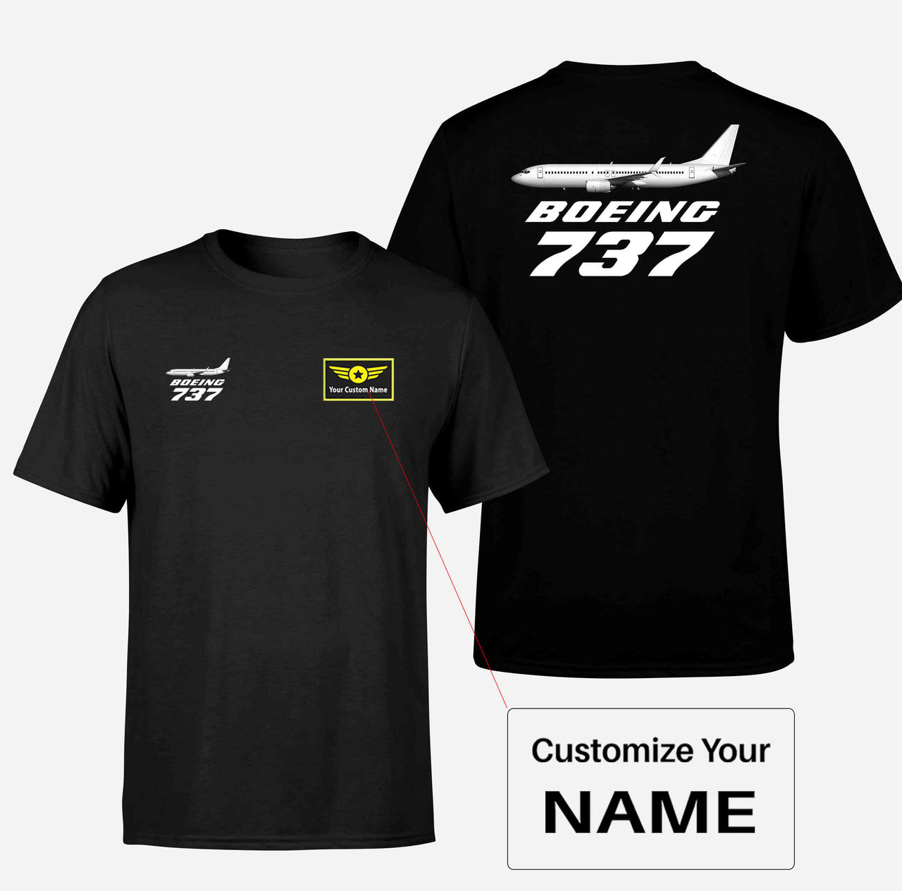 The Boeing 737 Designed Double-Side T-Shirts