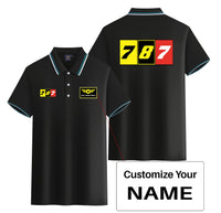 Thumbnail for Flat Colourful 787 Designed Stylish Polo T-Shirts (Double-Side)