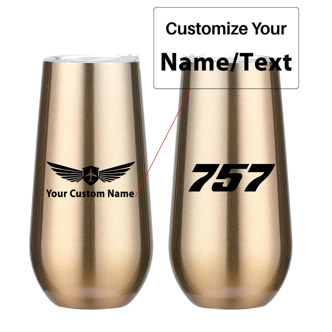 757 Flat Text Designed 6oz Egg Cups