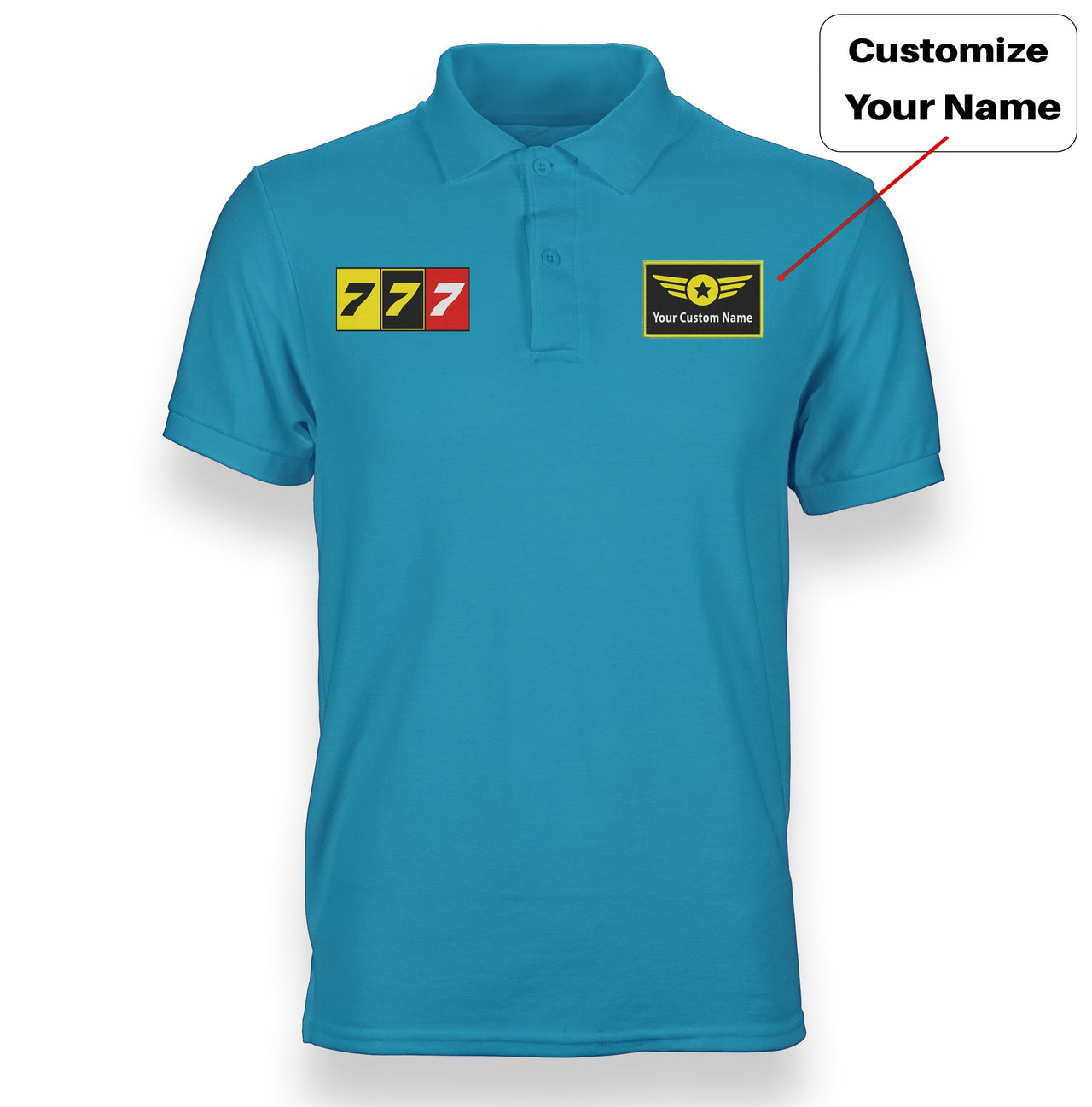 Flat Colourful 777 Designed "WOMEN" Polo T-Shirts