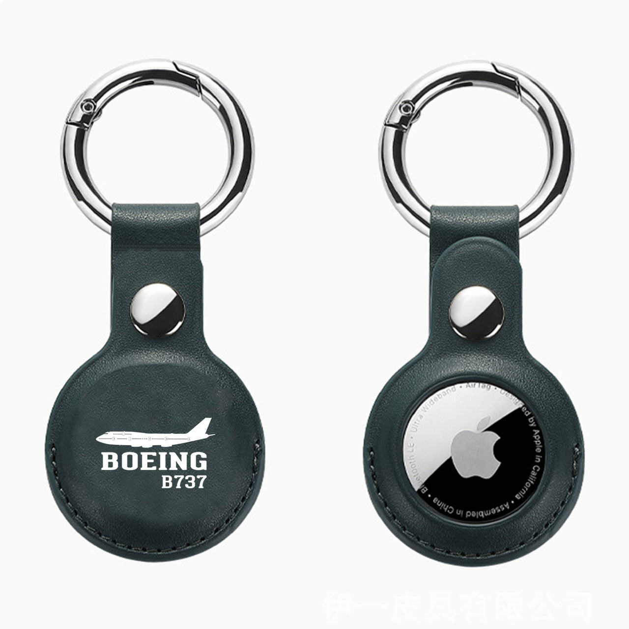 Boeing 737 Printed Designed Designed Airtags Leather Cases
