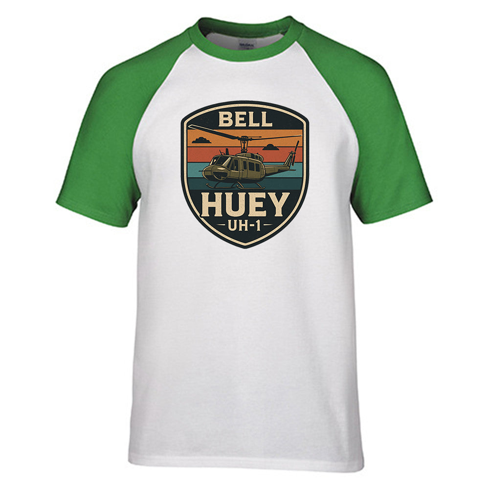 Retro BELL HUEY UH-1 Designed Raglan T-Shirts - view 3