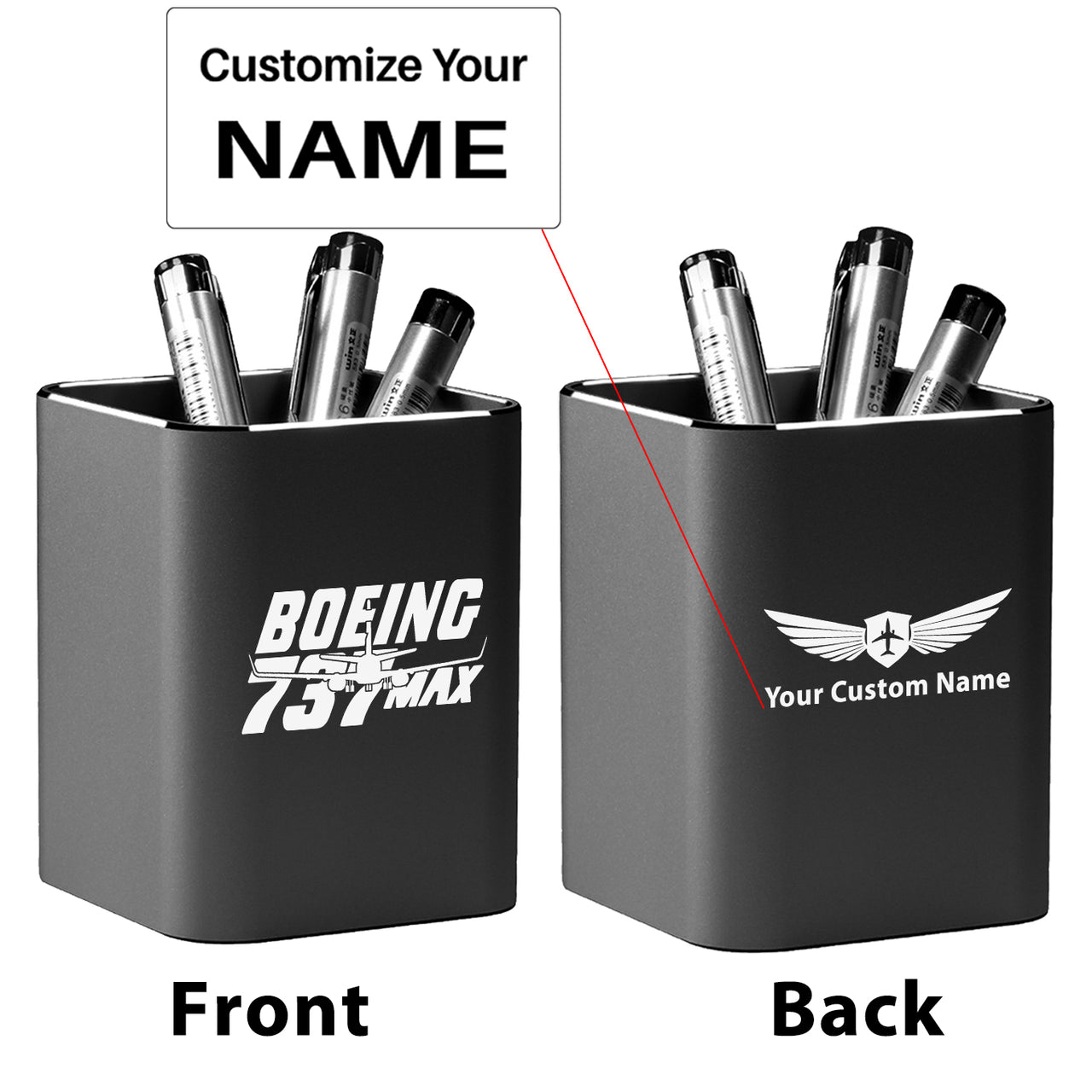 Amazing 737 Max Designed Aluminium Alloy Pen Holders