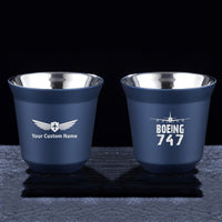 Thumbnail for Boeing 747 & Plane Designed Double Wall Stainless Steel Coffee Mugs