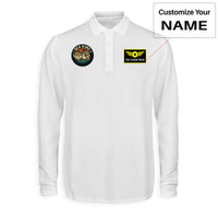 Thumbnail for Sea King Helicopter Designed Long Sleeve Polo T-Shirts