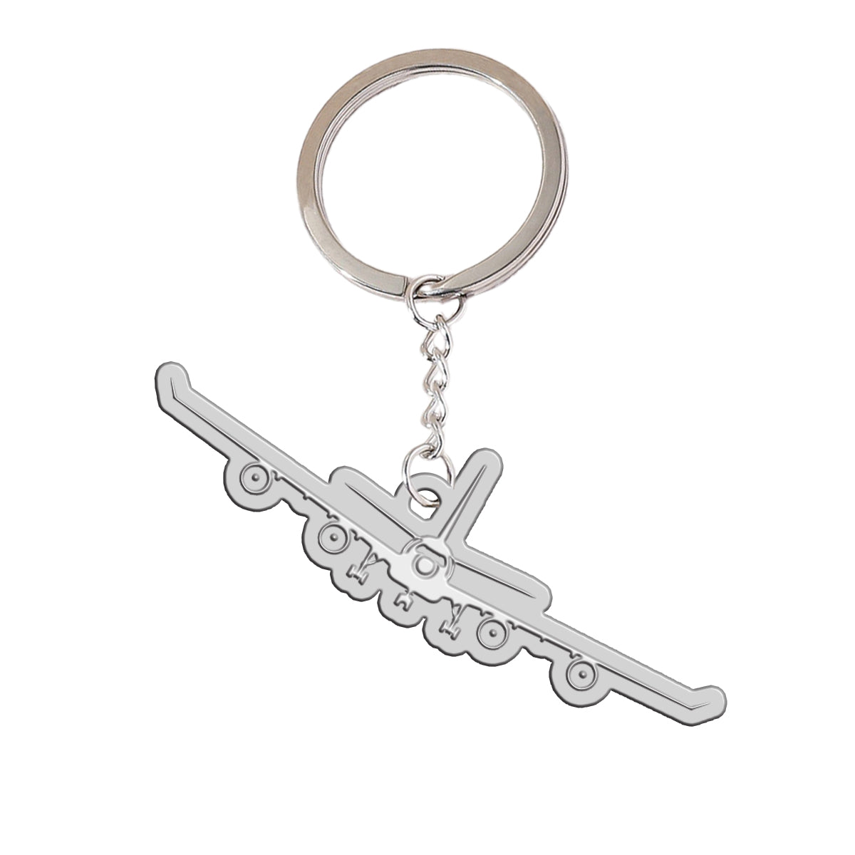 Airbus A340 Silhouette Designed Hollow Key Chains