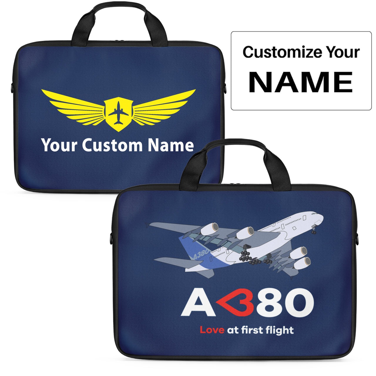 Airbus A380 Love at first flight Designed Laptop & Tablet Bags