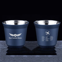Thumbnail for Aviation Alphabet 2 Designed Double Wall Stainless Steel Coffee Mugs
