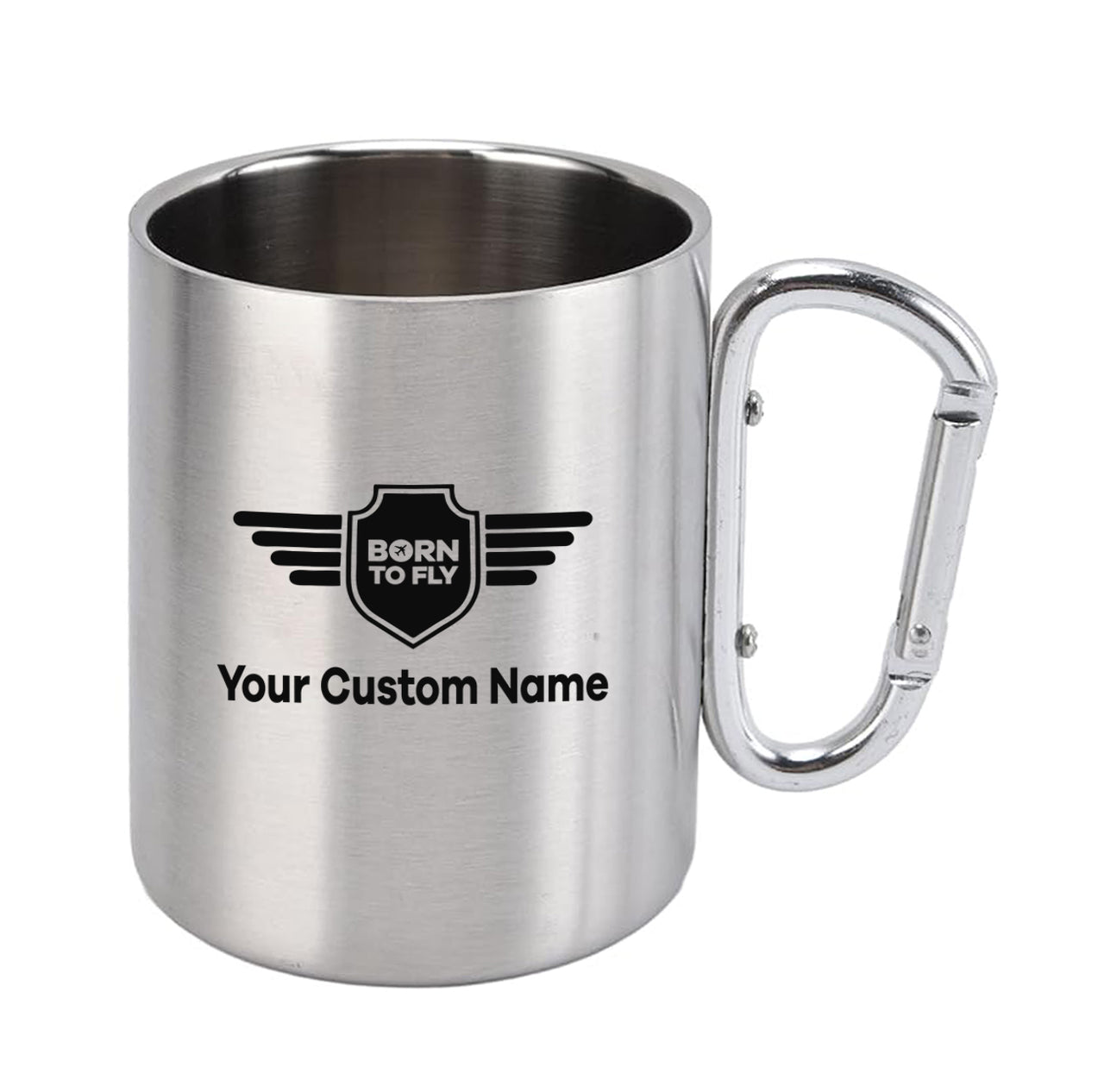 Custom Name (Badge 5) Designed Stainless Steel Outdoors Mugs