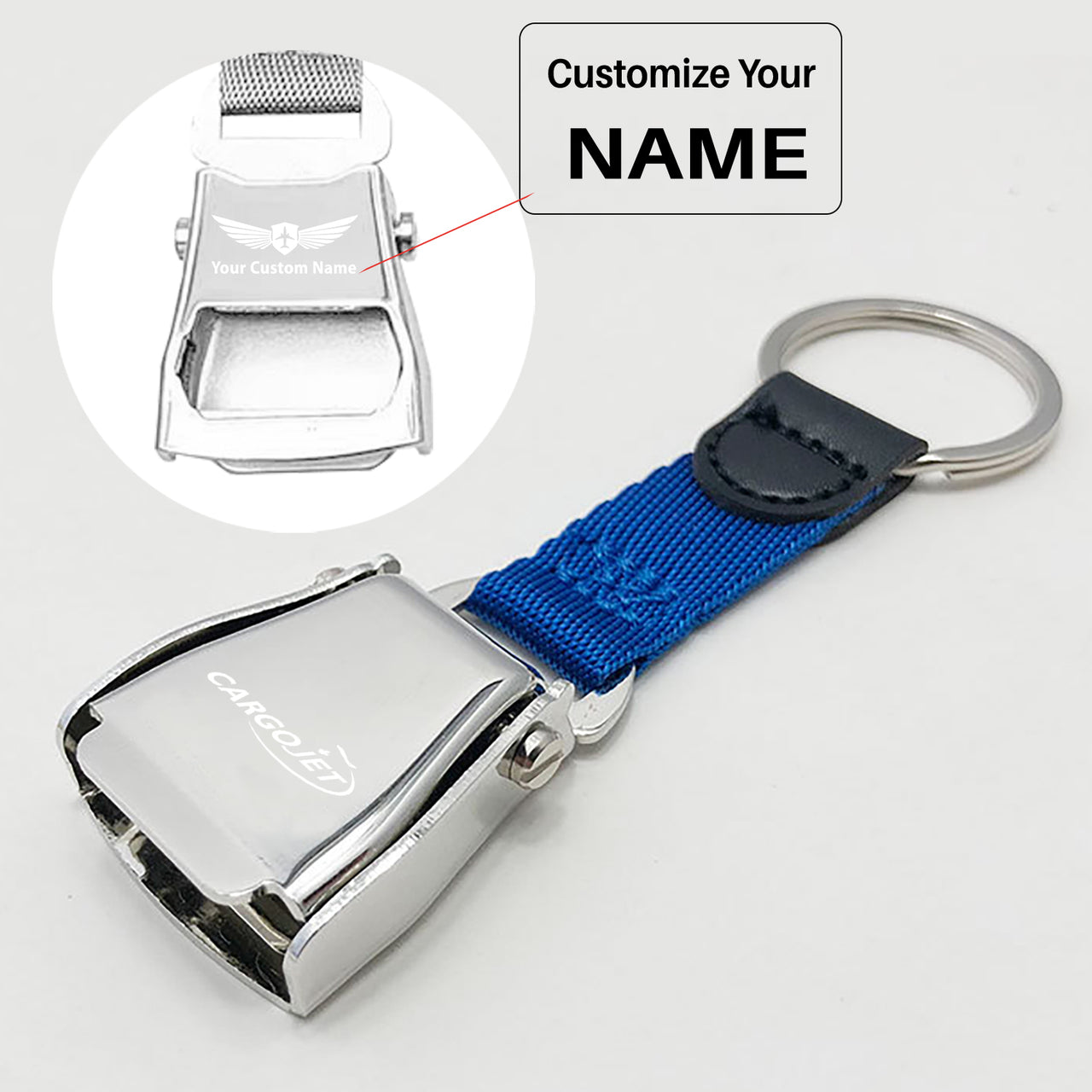 Cargojet Airplane Seat Belt Key Chains