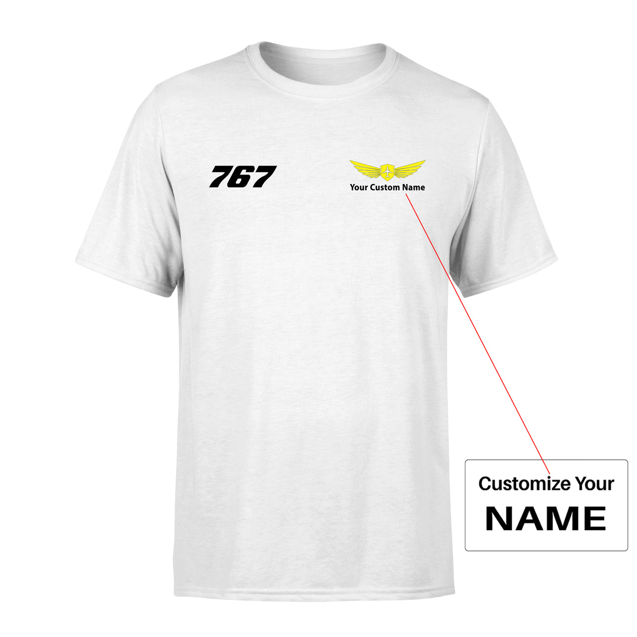 767 Flat Text Designed Men T-Shirt