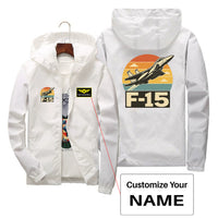 Thumbnail for Retro Fighter Jet F15 Designed Thin Windbreaker Jackets