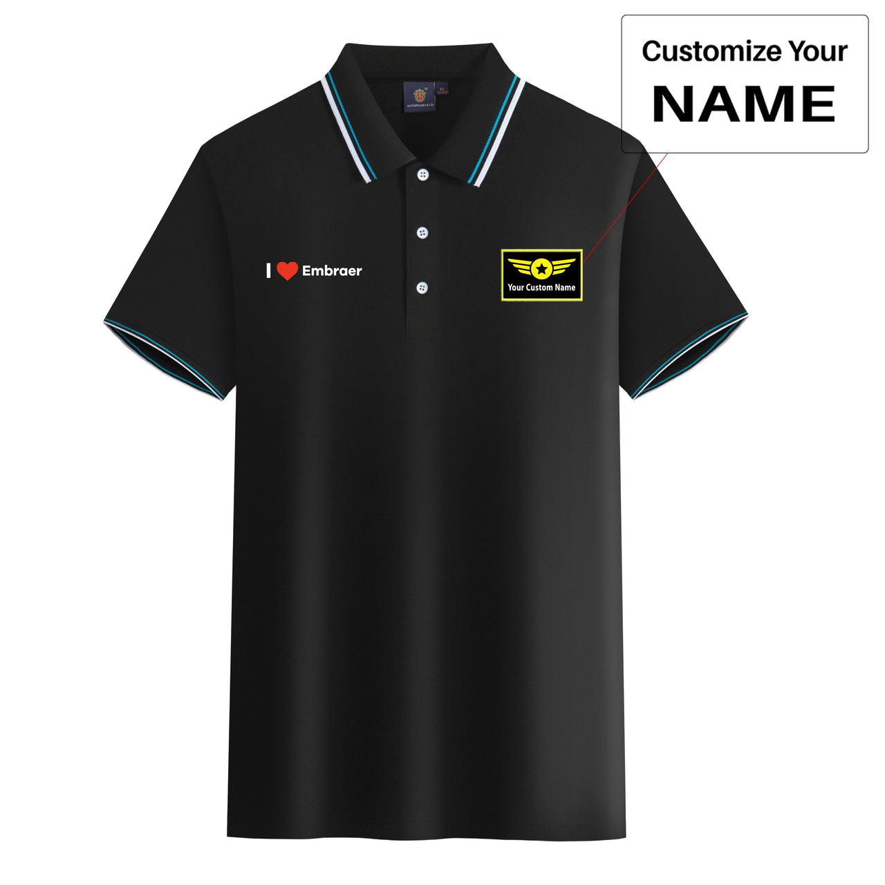 I Love Embraer Designed Stylish Polo T-Shirts