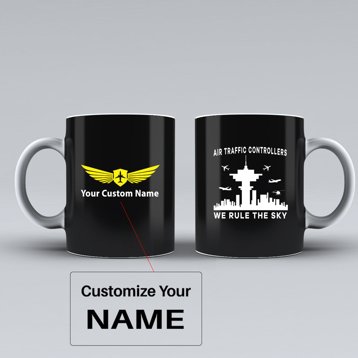 Air Traffic Controllers - We Rule The Sky Designed Ceramic White Mugs