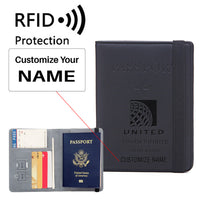 Thumbnail for United Airlines Designed Passport Cover Travel Wallet Passport Holder