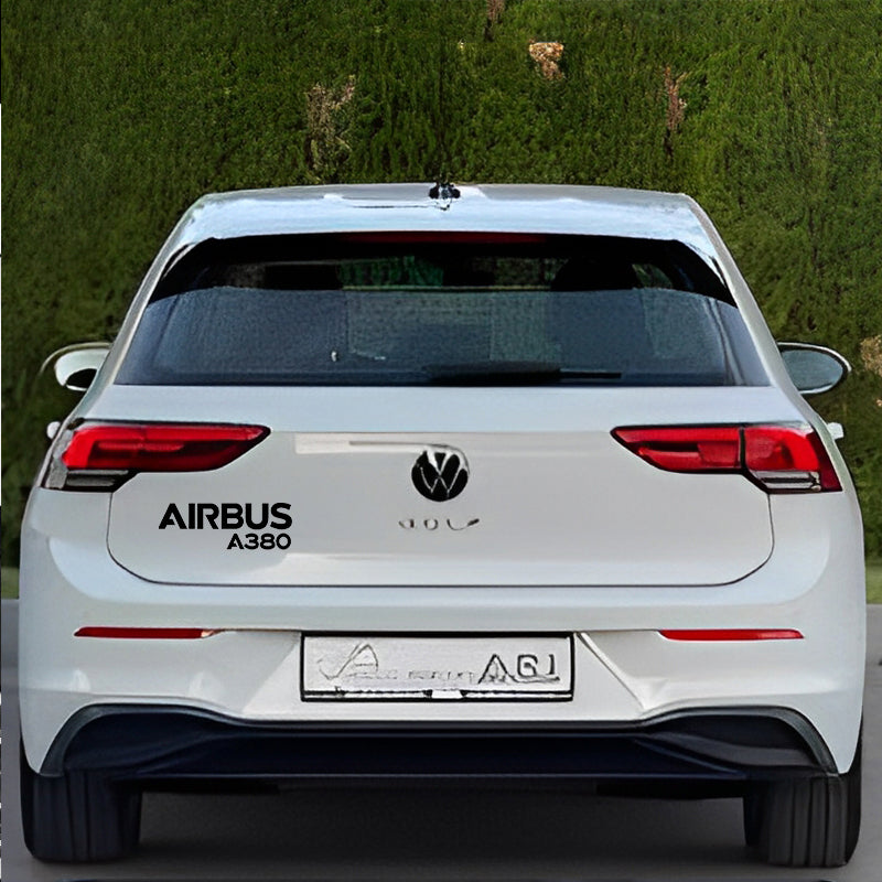 Airbus A380 & Text Designed Car Sticker