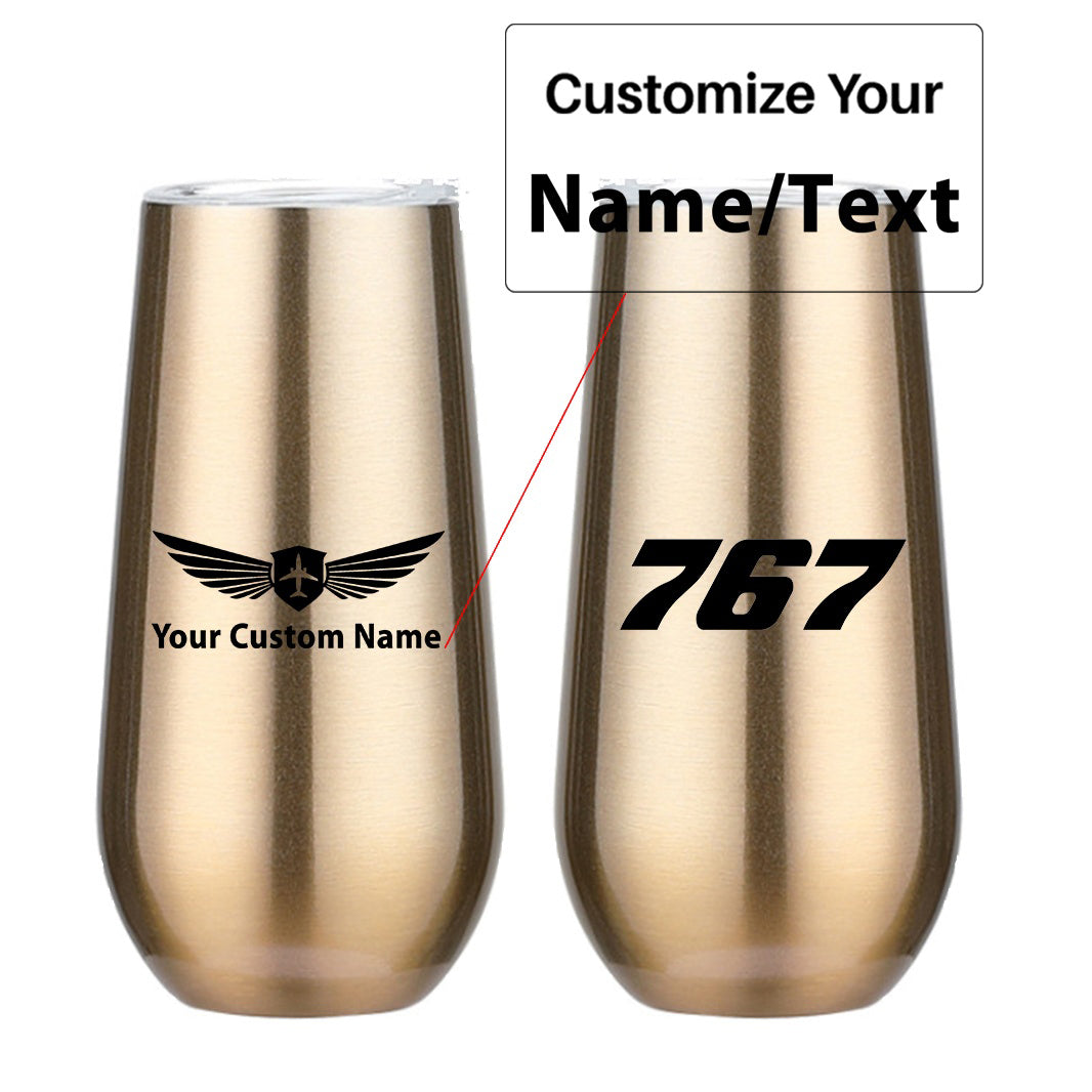 767 Flat Text Designed 6oz Egg Cups