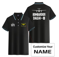 Thumbnail for Bombardier Dash-8 & Plane Designed Stylish Polo T-Shirts (Double-Side)