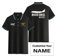 Thumbnail for Boeing 737 Printed Designed Stylish Polo T-Shirts (Double-Side)