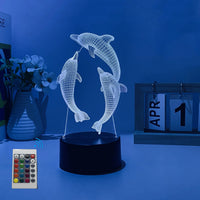 Thumbnail for 3D Three Dolphins Designed Night Lamp