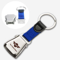 Thumbnail for Custom Name (Badge 5)Designed Airplane Seat Belt Key Chains