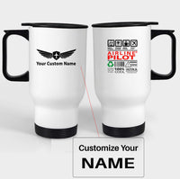 Thumbnail for Airline Pilot Label Designed Travel Mugs (With Holder)